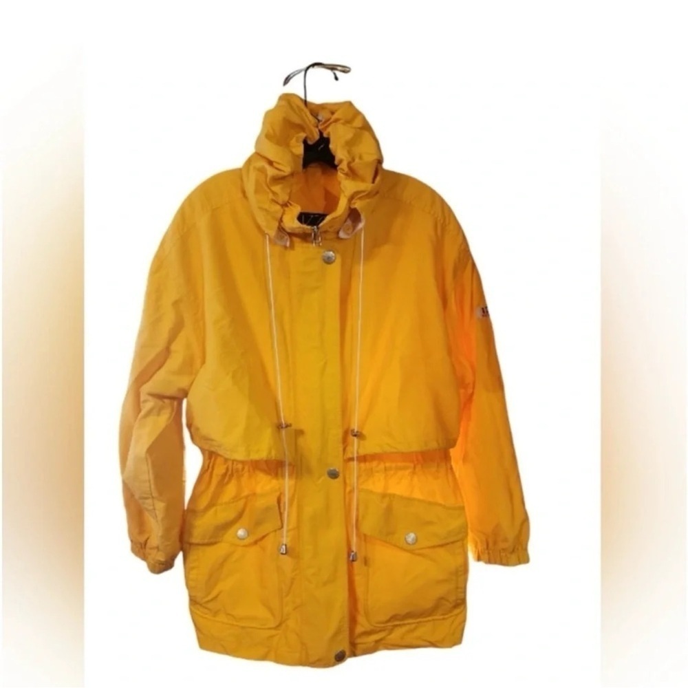 IZZI Activewear yellow coat, windbreaker size large nice